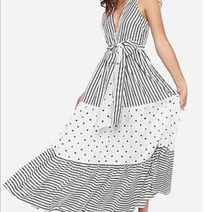 NWT Express Rocky Barnes Mixed Print Sundress